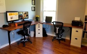 Setting Up a Dual-Purpose Corner Desk for Work and Leisure