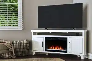 Movie Night Redefined: Corner Fireplace TV Stand & Adjustable Bed Frame